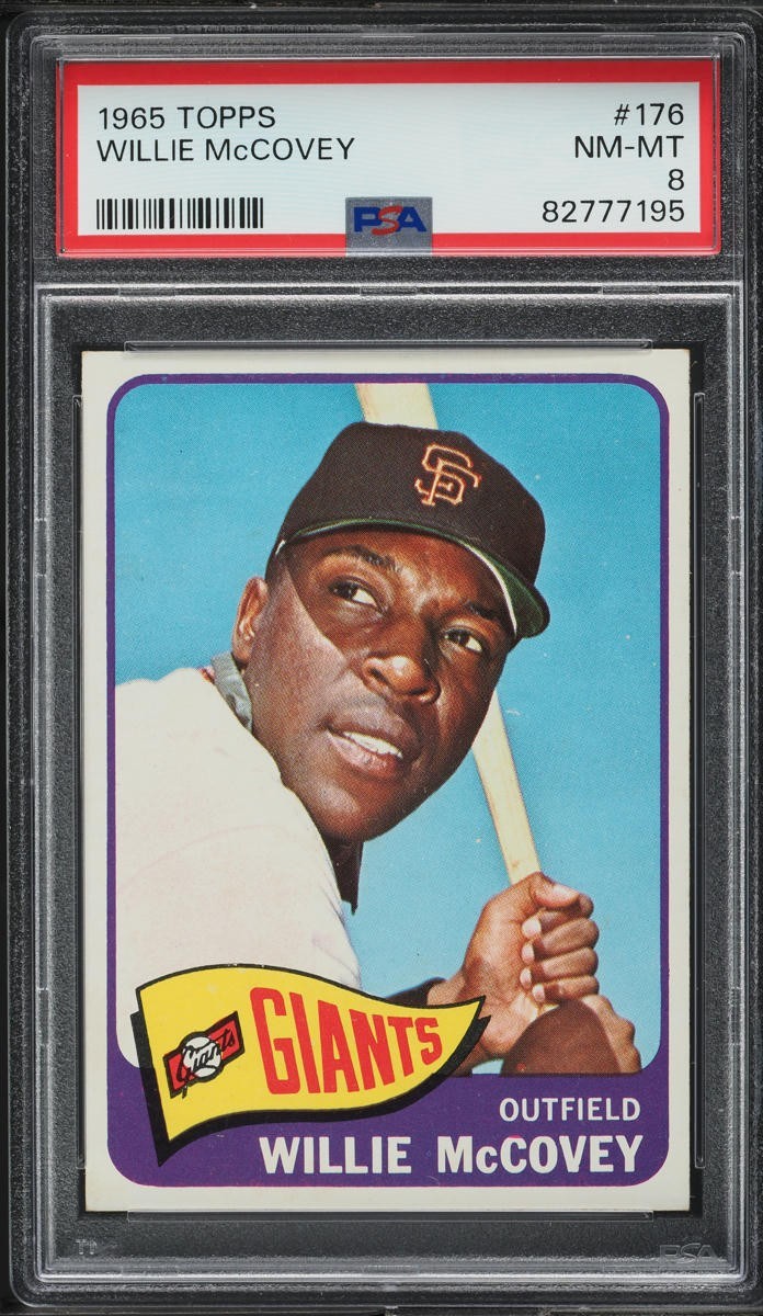 1965 Topps BB Card #176 Willie McCovey San Francisco Giants HOF PSA 8 NM-MT
