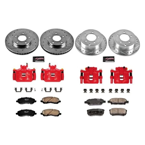 PowerStop KC4017A Brake Kit For Mitsubishi Lancer 2008-2017 Front Rear Foto 2 de 4