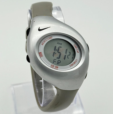 Women's/Kid's NIKE Triax Junior Y2K Style Digital Silver Tone