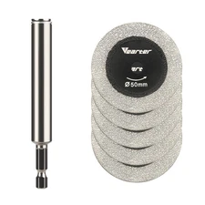 5Pcs Diamond Cutting Wheels for Drill Rotary Tool 2'' 50mm Glass Cutting Disc