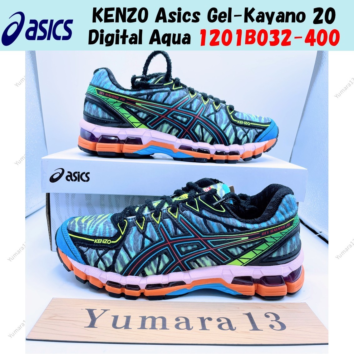 KENZO Asics Gel-Kayano 20 Digital Aqua Black 1201B032-400 Men's