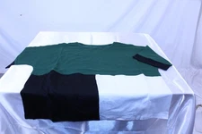 Women's Shirt Tri-Color Block Print Blouse Green White Black Size Large