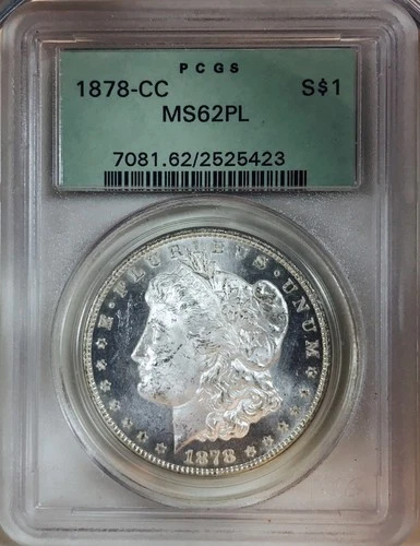 1878 CC MORGAN DOLLAR! PCGS MS62 PL! SPECTACULAR! OUTSTANDING! CRAZY! NR #VIP118