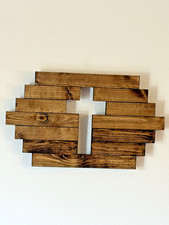 Rustic Wooden Cut Out Cross Wall Hanging Faith Christian Decor Gift New