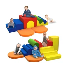 Toddler Climbing Toys Indoor, 8-Piece Colourful Foam Climbing Block... Fast Ship
