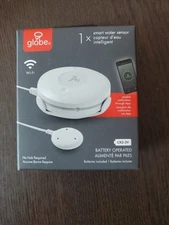 Globe Electric Wi-Fi Smart Water Leak Detector Sensor, No Hub Required, Battery 