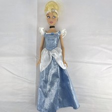 Disney Store Princess Cinderella 11.5" Fashion Doll Blue Glitter Ball Gown