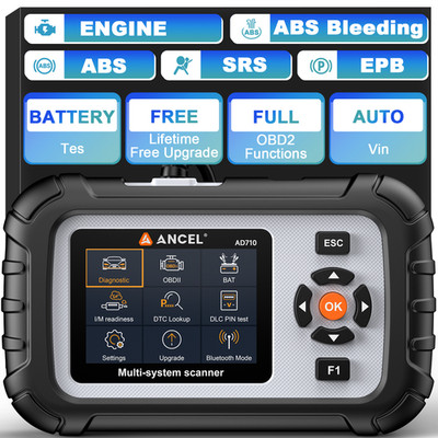 ANCEL AD710 Universal OBD2 Scanner ABS SRS Engine Diagnostic ABS Bleeding EPB
