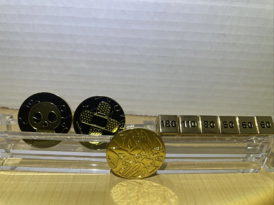 Zacian Ultra Premium 系列金属硬币、骰子、毒药和燃烧计数器。 — 第 3/4 张图片