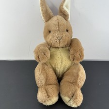 Vintage Kangaroo Plush Stuffed Animal Brown Tan Soft Toy 13