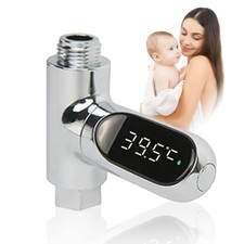 Shower Thermometer Fahrenheit Celsius Shower Water Thermometer with Led Digit...