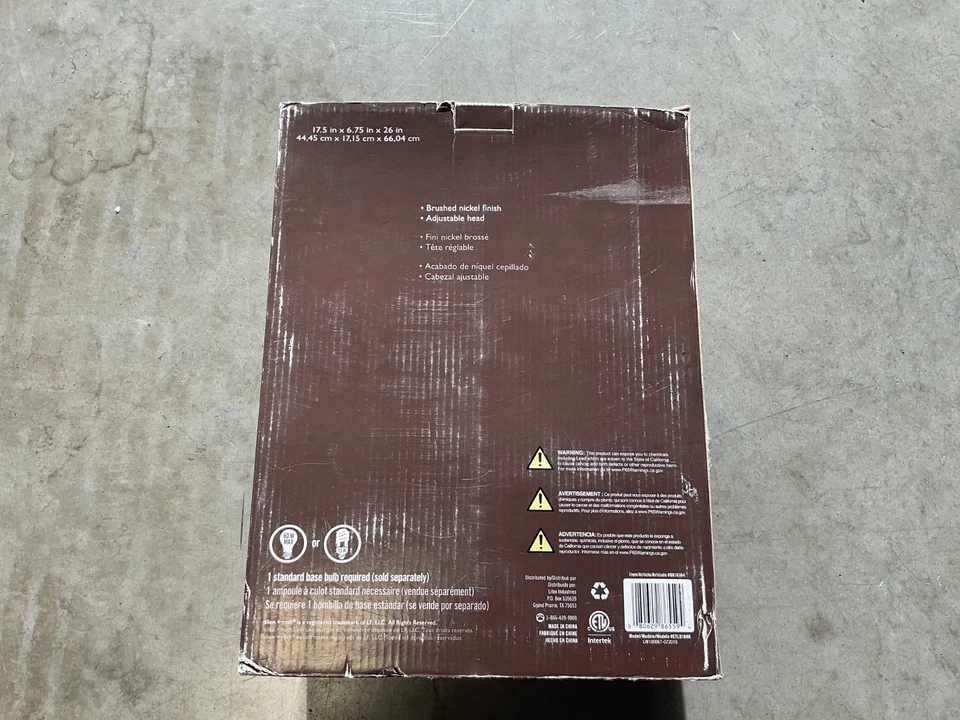 Allen & Roth Embleton 26 pulgadas ajustable níquel cepillado lámpara de escritorio estándar NUEVO Foto 2 de 2