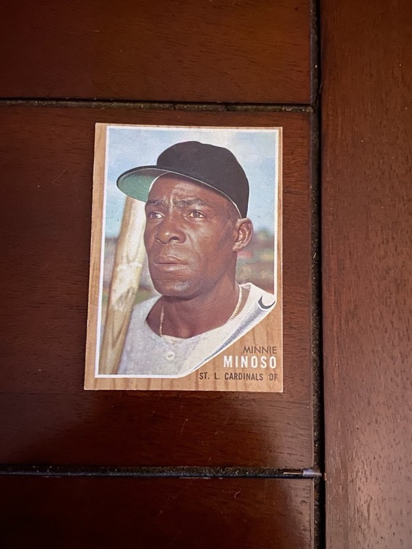 1962 Topps Baseball Minnie Minoso HOF St. Louis Cardinals #28 NRMT (OC)