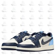 Kids Nike Air Jordan 1 Retro Low Og White Navy Blue CZ0858-400 Sneaker Shoe