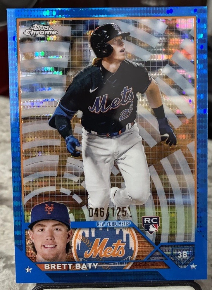 2023 Topps Chrome - Brett Baty #204 Blue Sonar Refractor /125 (RC) New York Mets