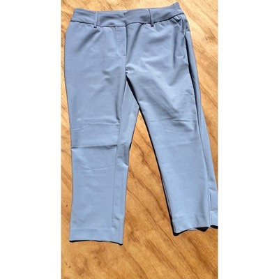 JL Atelier Womens Powder Blue Straight Leg Dress Pants Trousers Size L