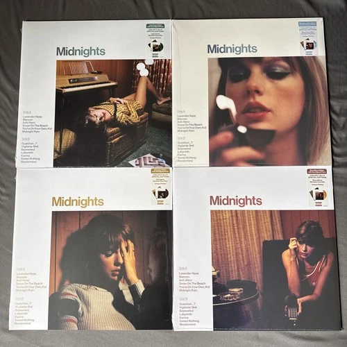 Taylor Swift Midnights LP Vinyl Autographed SET OF ALL 4 NEW SEALED/SEALED