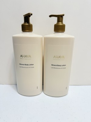 Lot of 2 AHAVA Deadsea Water Mineral Body Lotion 24 oz Each New Packaging Fresh!