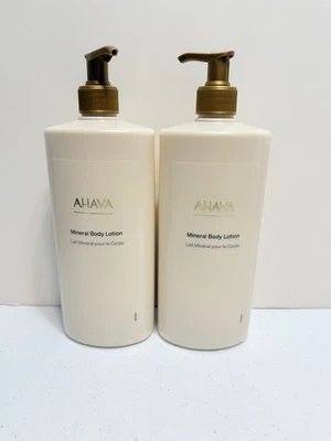 Lot of 2 AHAVA Deadsea Water Mineral Body Lotion 24 oz Each New Packaging Fresh! - Image 1 of 2