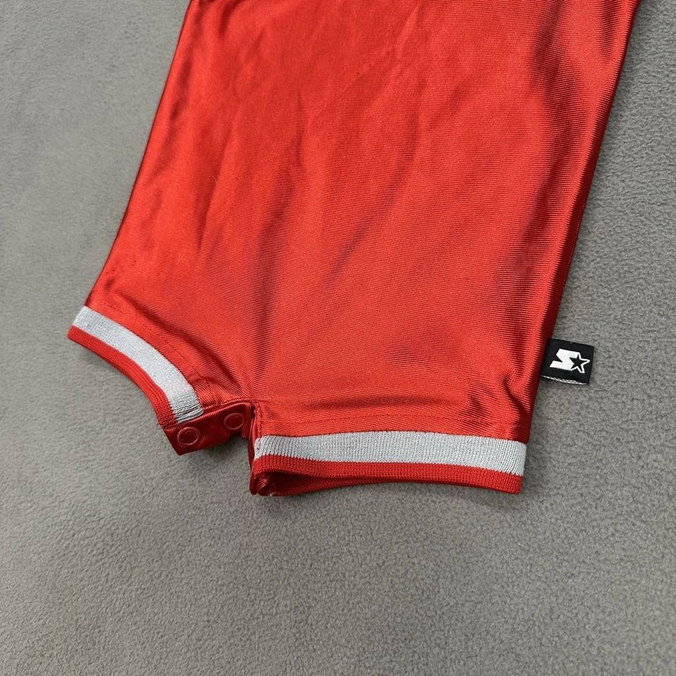 复古 Starter Ohio State 婴儿连身裤 3-6 个月红色无袖 NCAA 球队服装 — 第 3/4 张图片
