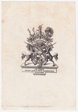 Exlibris Franz Von Thun U.Hohenstein Messico Acquaforte Ex Libris Araldica 19.Jh