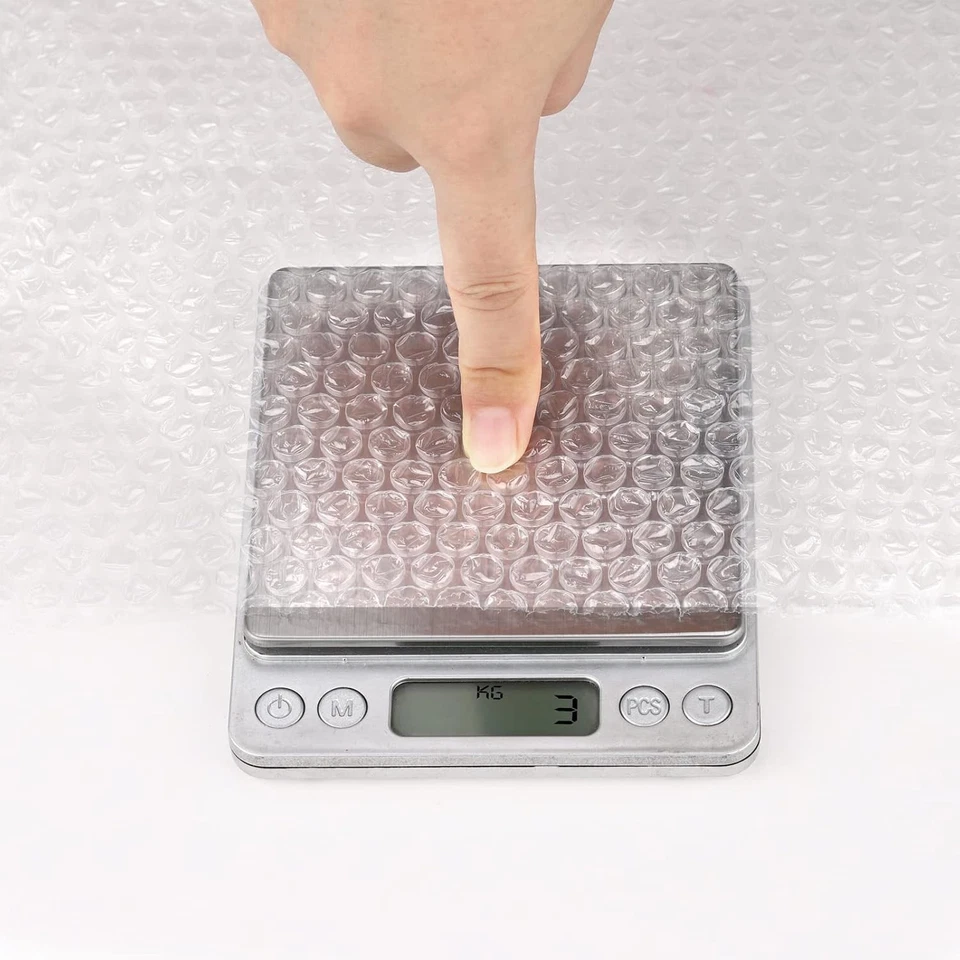 Wanguagua 2 упаковки 12 дюймов x 72 фута общий пузырь 12 дюймов. x 36 футов / 2 рулона, прозрачный - Изображение 3 из 4