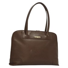GUCCI Tote Bag Leather Brown Auth 133332