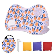 LAGarden Foldable Bean Bag Toss Game Toy Portable Cornhole Board Outdoor Beach