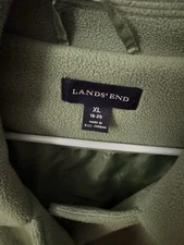 Soft Fleece Green Lands End Pea coat
