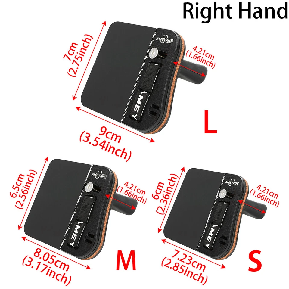 Archery Finger Tab Guard Barebow Protector Gear Cowhide Recurve Bow Hunting R/LH - Image 3 of 4