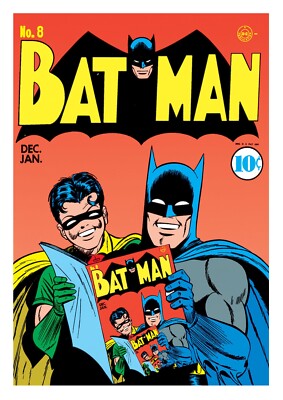 Batman #8 Front Cover Reproduktion (A4 Größe - 210 x 297 mm - 8,5'' x 11,75'').