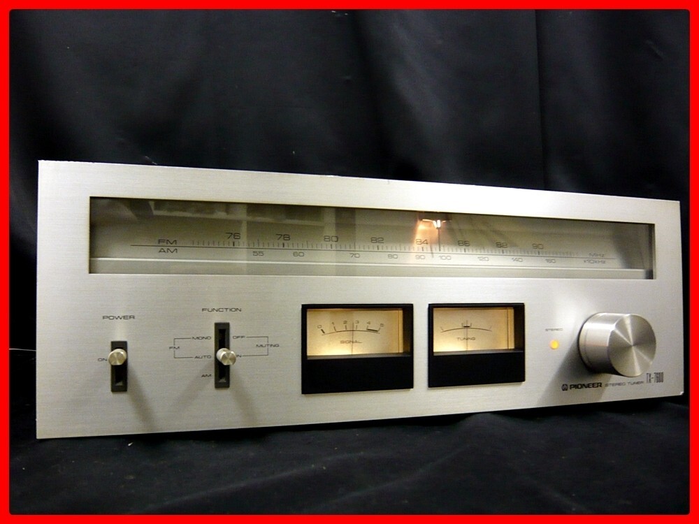 Pioneer TX-7600 Tuner AMFM Tested Silver Vintage AC100V Good 