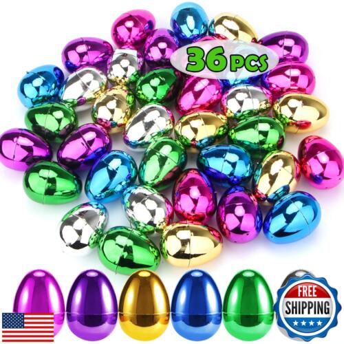 CPPSLEE 36 PCS Plastic Easter Eggs, 2.36" Easter Basket Stuffers for Toddler