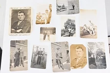 WWII Era Military Photograhs Snapshot Lot of 11 Photos w/documentation