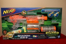  NEW NERF N-Strike " SHADOW " ICS-6 Modulus Ghost Ops LIGHT UP Gun - Ages 8 