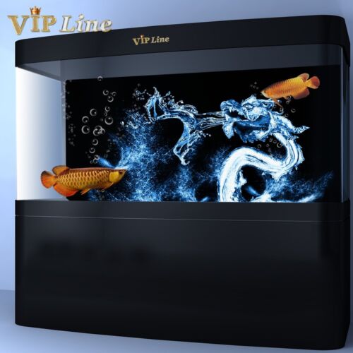 Water Dragon PVC Aquarium Background Poster 3D Fish Tank Decorations Landscape - Afbeelding 1 van 5