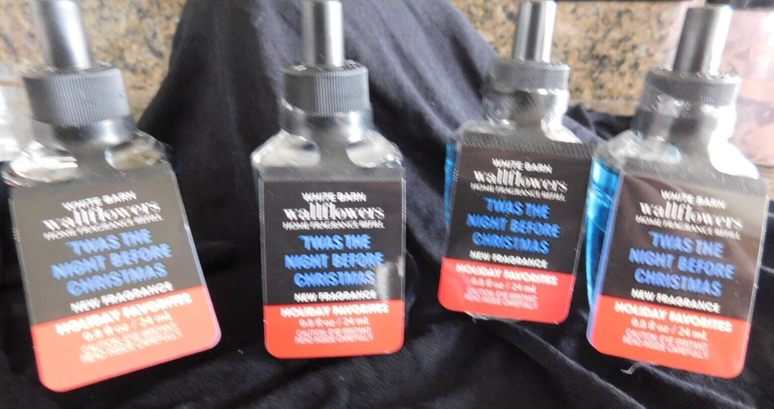4 Bath & Body Works Twas The Night Before Christmas Holiday Wallflowers Refill-image