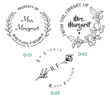 Custom Round Hand held Embosser-Custom Designer Embosser-Ex Libris Embosser