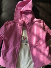 Girls 2 piece pink jacket white snap top shirt by Gymboree NEW FREE SHIP