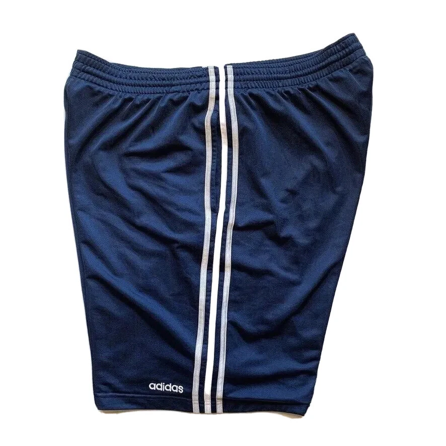 Adidas Shorts Mens Extra Large Blue Basketball Athletic 3 Stripes Outdoor