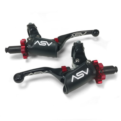 2003-2021 Suzuki DR-Z125 ASV Inventions F4 Brake & Clutch Lever PRO PACK Black