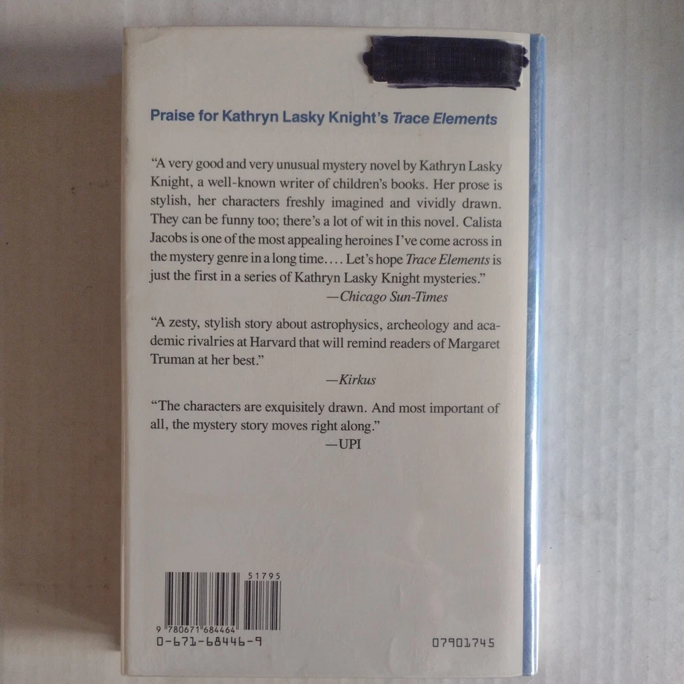 Calista Jacobs Mystery: Mortal Words by Kathryn Lasky Knight 1990 - Image 2 of 4