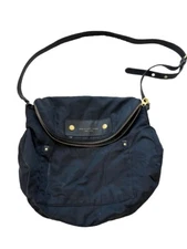 Marc by Marc Jacobs Black Purse Handbag Crossbody Fabric Gold Hardware Classic