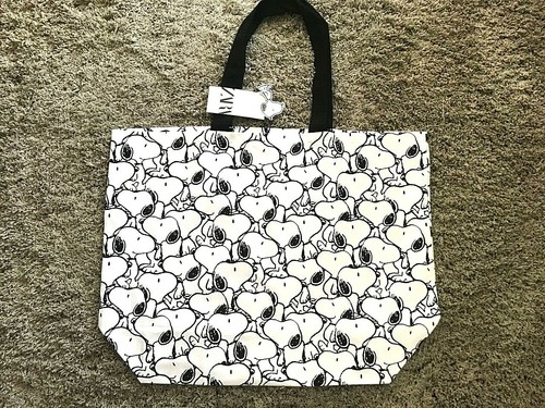 NEW + Tags Very High Quality Very Cute ZARA Snoopy Peanuts Cotton Tote Bag  | eBay