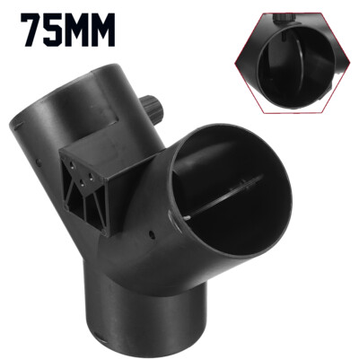 3 Y-Branch Duct Splitter Outlet Connector W/ Regulator Flap Valve For Heater