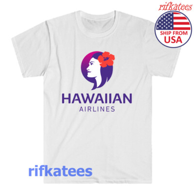 【新品タグ付】HAWAIIAN AIRLINESハワイアン航空Tシャツフラガール 新品タグ付】HAWAIIAN AIRLINES ハワイアン航空 Tシャツブルー