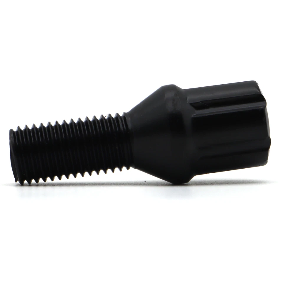 Parafusos de encaixe de roda preta para carro 20 peças + 1X chave M12x1.5 para BMW M1 M3 M5 M6 Z3 Z4 - Imagem 3 de 4