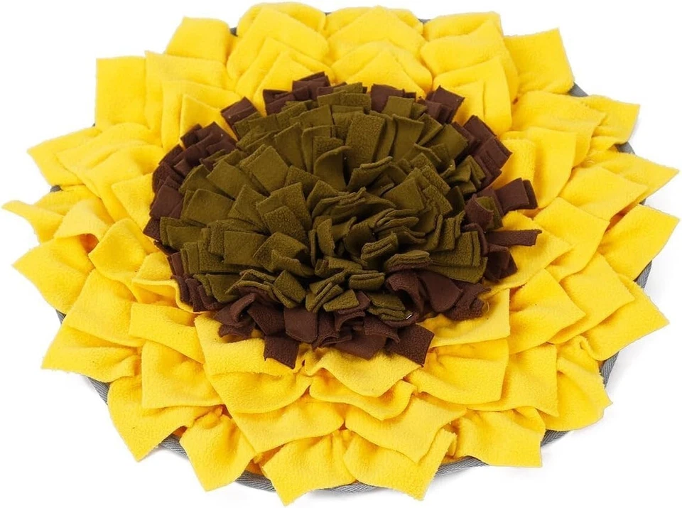 Dog Snuffle Mat 19x19” Sunflower Slow Feeder Puzzle Enrichment Toy Dogs Puppies - Image 2 of 4