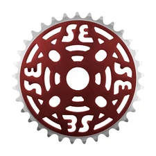 AUTHENTIC SE BIKES 33T ALLOY CHAINRING - 33 TOOTH BMX SPROCKET - RED