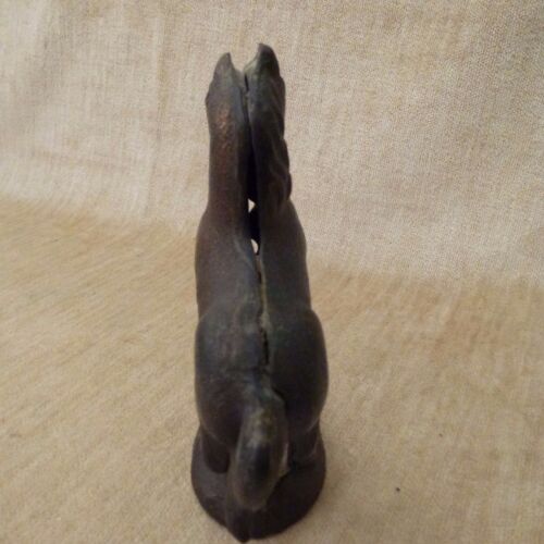 Cast Iron Metal Prancing Rearing Horse Coin Bank A.C Williams copper patina - Picture 5 of 6
